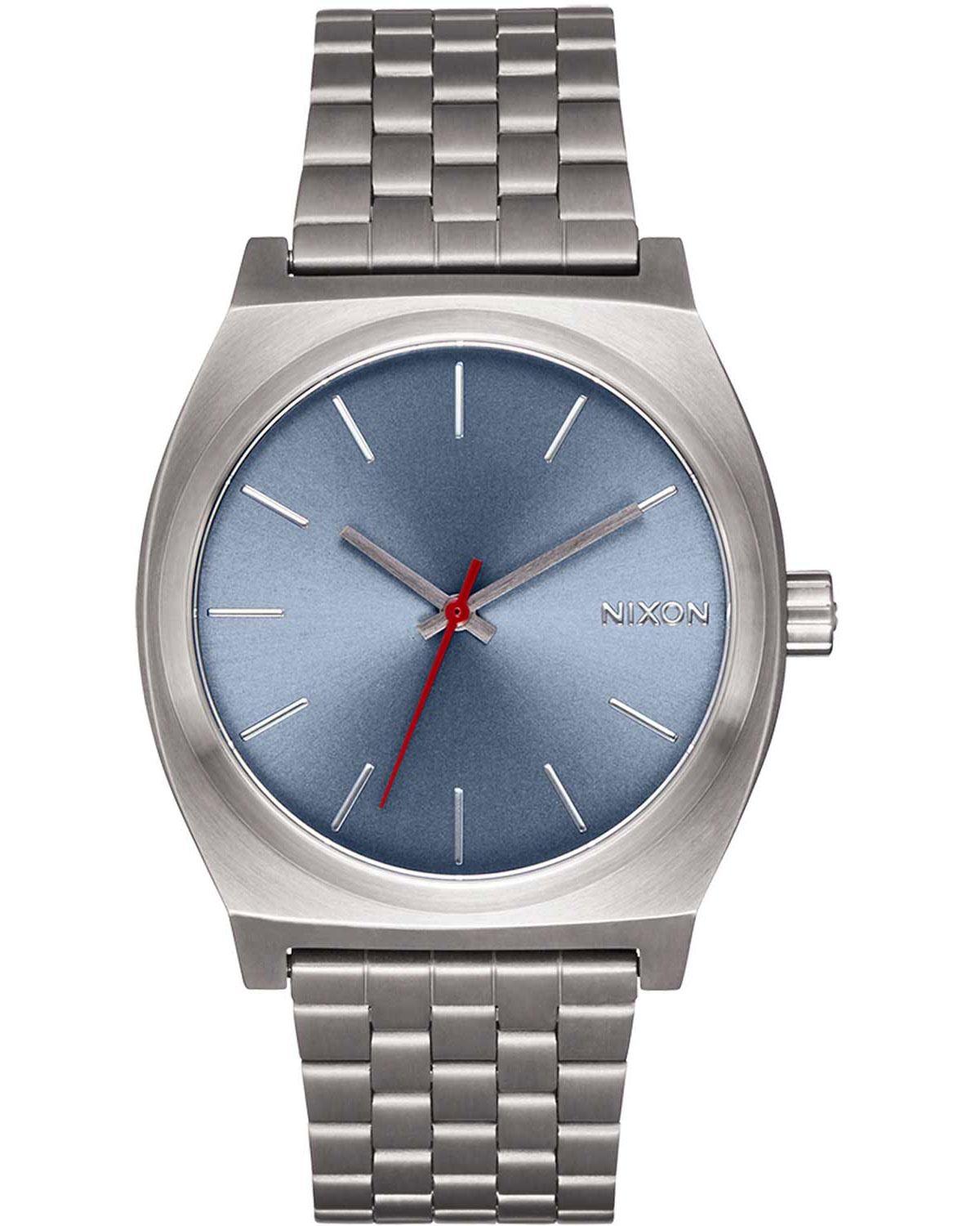 nixon time teller a045 5160 00 silver case with stainless steel bracelet image1