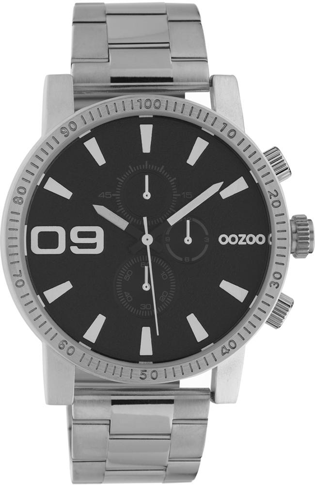 oozoo timepieces c10706 silver case with stainless steel bracelet image1