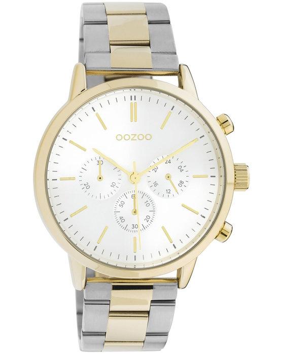 oozoo timepieces c10860 gold case with stainless steel bracelet image1