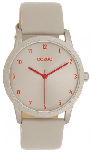 OOZOO Timepieces – C11170, Grey case with Grey Leather Strap
