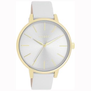 OOZOO Timepieces – C11290, Gold case with Grey Leather Strap