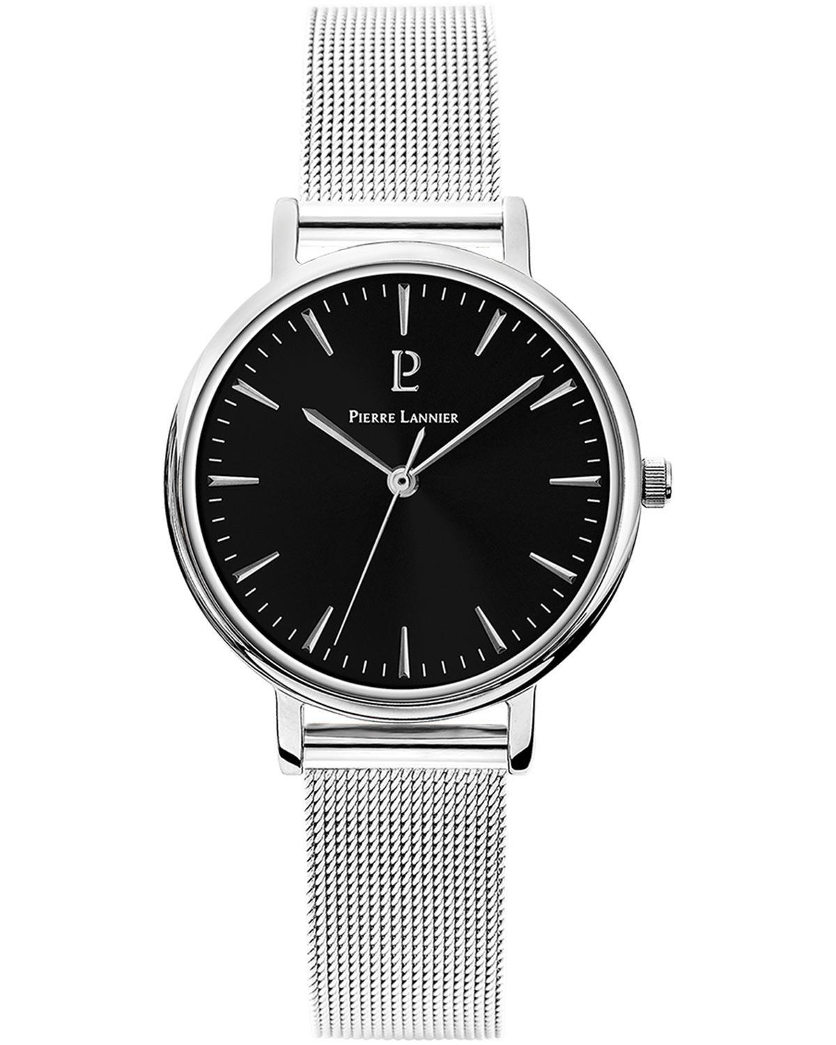 pierre lannier classic ladies 089j638 silver case with stainless steel bracelet image1