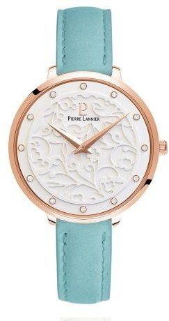 PIERRE LANNIER Eolia Crystals – 041K606 Rose Gold case with Turqoise Leather strap