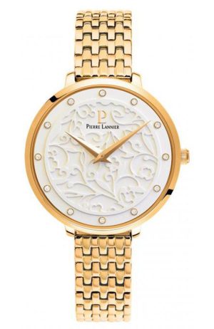 PIERRE LANNIER Eolia Crystals – 053J502 Gold case with Stainless Steel Bracelet