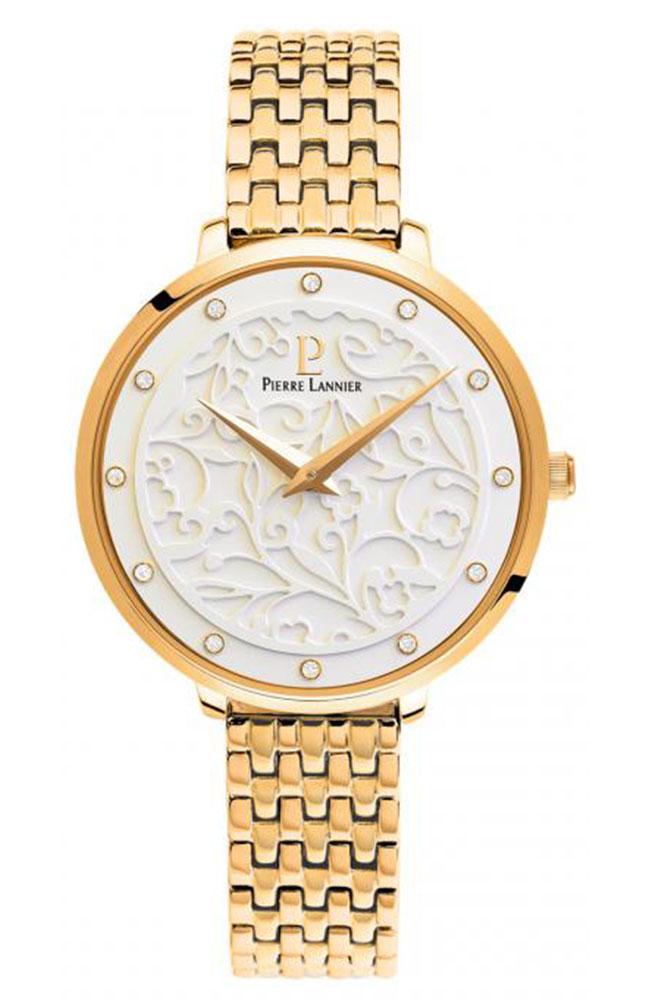 pierre lannier eolia crystals 053j502 gold case with stainless steel bracelet image1