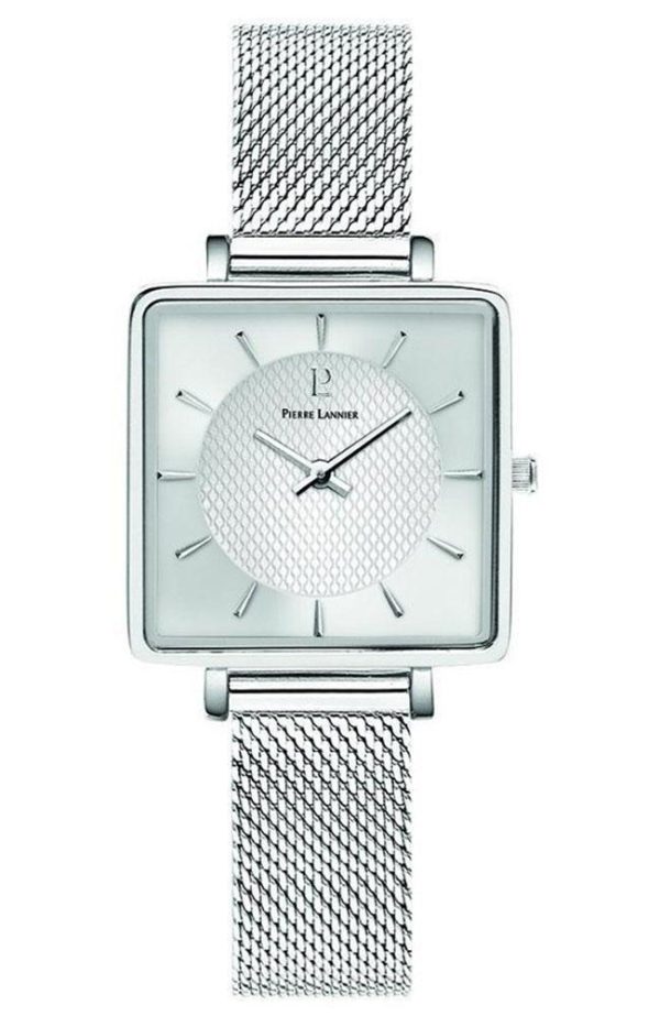 pierre lannier lecare 007h628 silver case with stainless steel bracelet image1