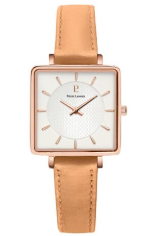 PIERRE LANNIER Lecare – 008F929 Rose Gold case with Brown Leather strap