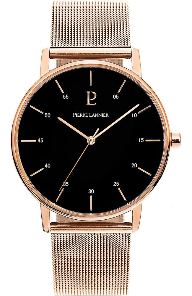 pierre lannier mens 203f038 rose gold case with stainless steel bracelet image1