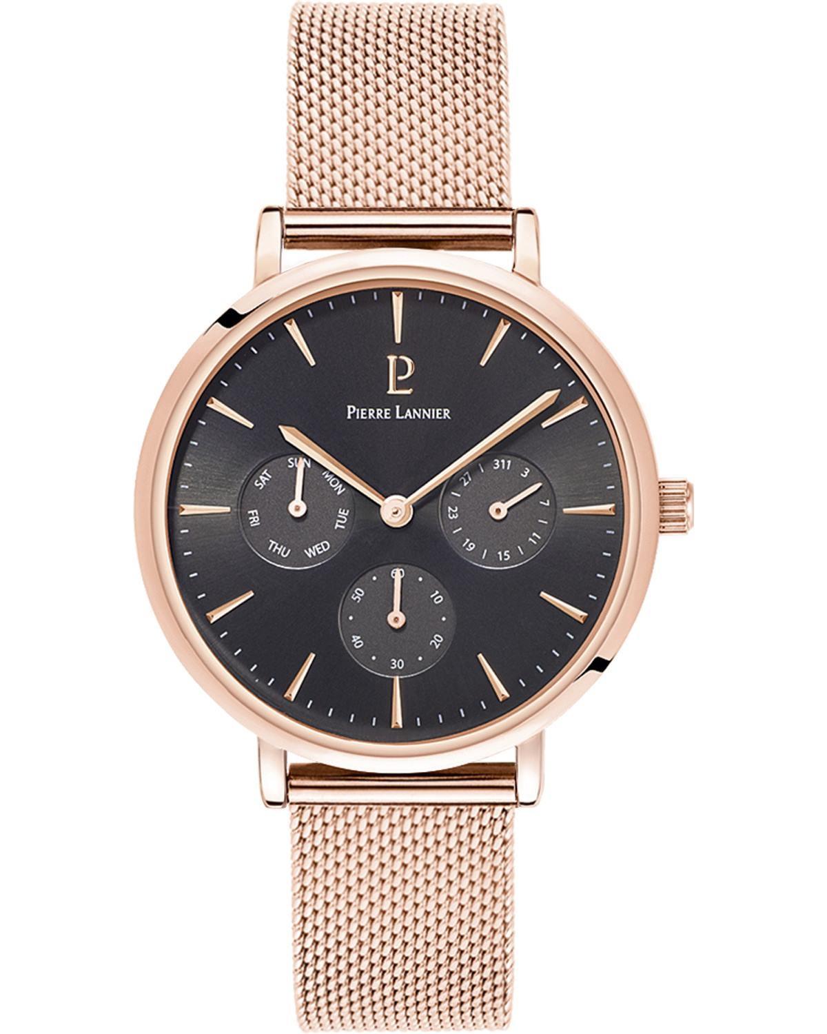 pierre lannier multi 002g988 rose gold case with stainless steel bracelet image1