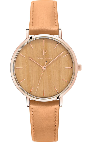 PIERRE LANNIER Nature – 018P994, Rose Gold case with Beige Leather strap