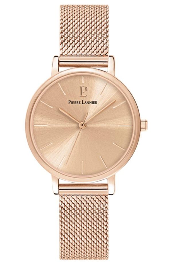 pierre lannier symphony 088f958 rose gold case with stainless steel bracelet image1