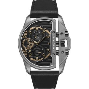 POLICE Daintree – PEWJF2203601, Grey case with Black Leather Strap