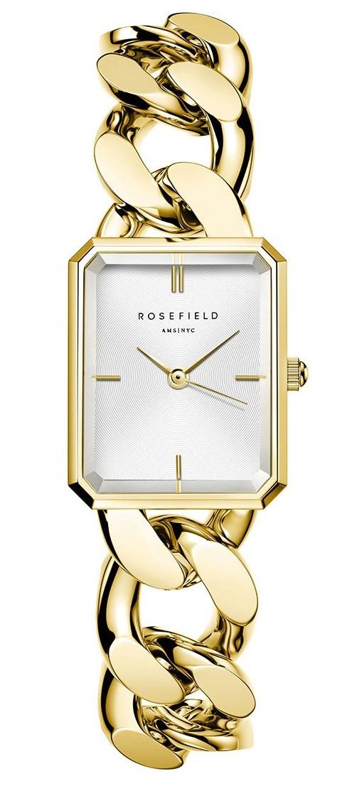 rosefield the octagon xs studio swgsg o55 gold case with stainless steel bracelet image1 2