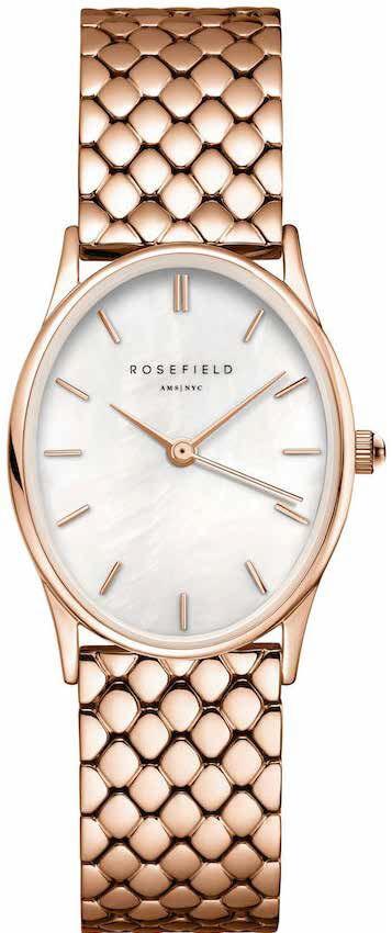 rosefield the oval owgsr ov02 rose gold case with stainless steel bracelet image1