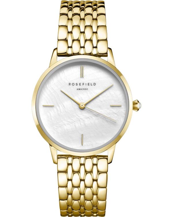 rosefield the pearl rmgsg r01 gold case with stainless steel bracelet image1