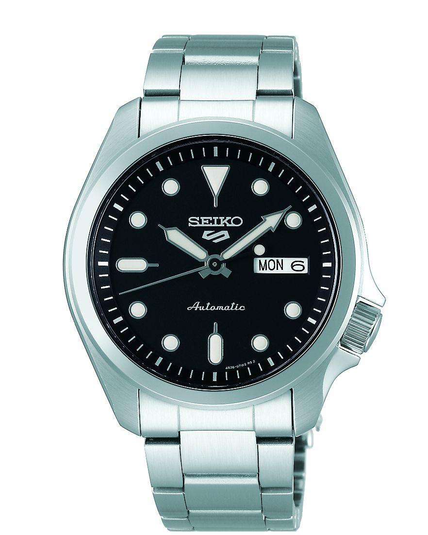 seiko 5 automatic srpe55k1f silver case with stainless steel bracelet image1