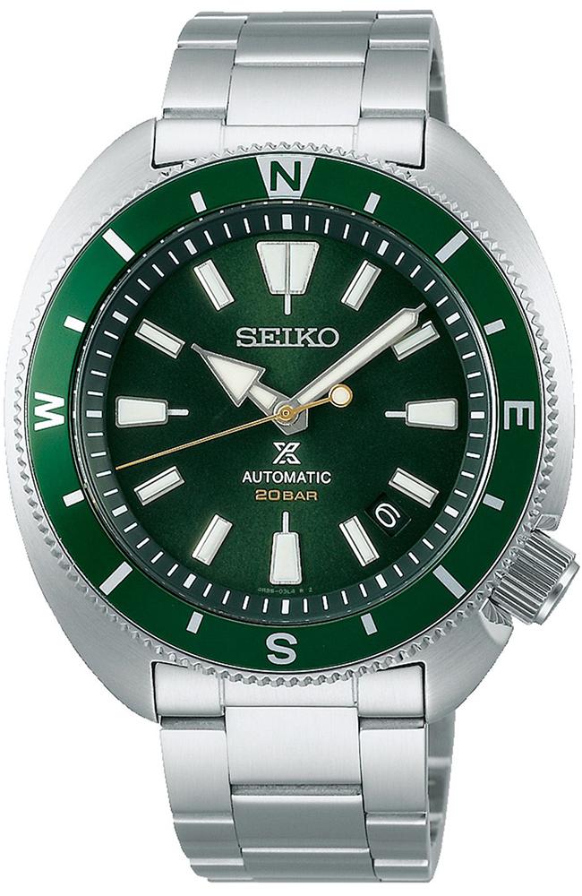 seiko 5 sports tortoise automatic srph15k1 silver case with stainless steel bracelet image1