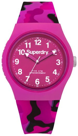 SUPERDRY Urban – SYL176PB Pink case, with Fuchsia Camo Rubber Strap