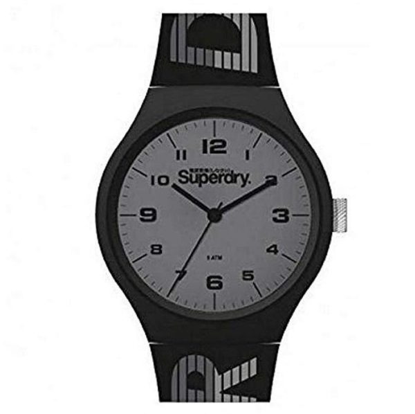 superdry urban xl racing syg269be black case with black rubber strap