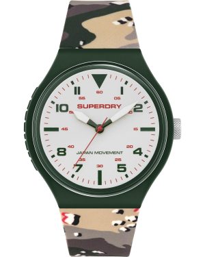 SUPERDRY Urban XL – SYG295N, Green case with Multicolor Rubber Strap