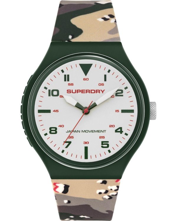 superdry urban xl syg295n green case with multicolor rubber strap image1