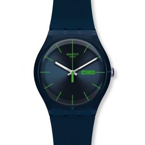 SWATCH Blue Rebel – SO29N704, Blue case with Blue Rubber Strap