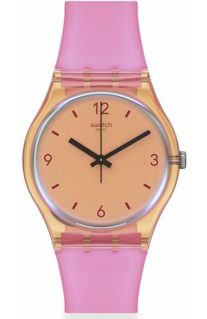SWATCH Coral Dreams – SO28O401 Orange case with Pink Rubber Strap
