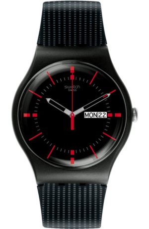 SWATCH Gaet Again – SO29B710, Black case with Black Rubber Strap