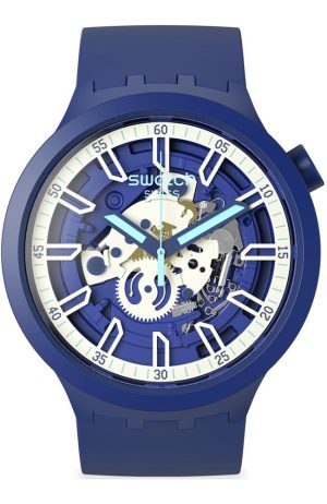 SWATCH Big Bold Iswatch – SB01N102, Blue case with Blue Rubber Strap