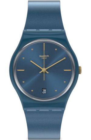 SWATCH Pearlyblue – GN417, Blue case with Blue Rubber Strap
