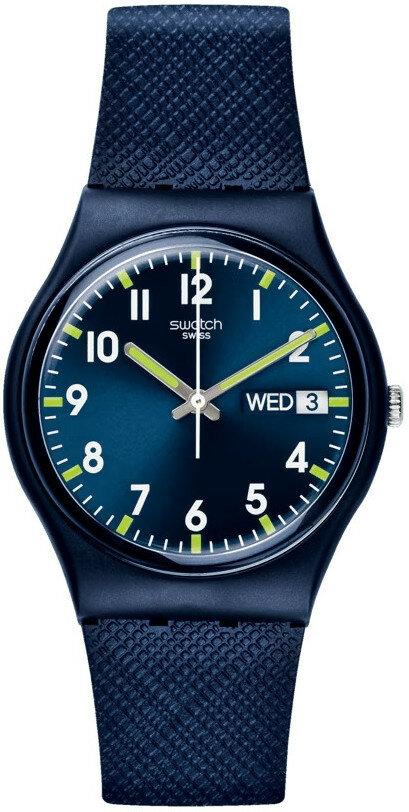 swatch sir blue so28n702 blue case with blue rubber strap image1