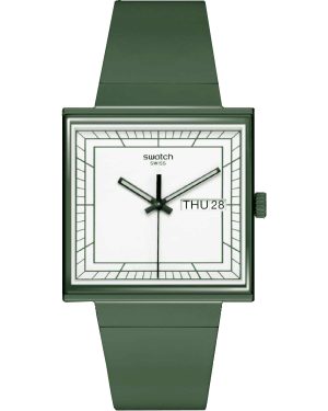 SWATCH What If…Green? – SO34G700, Green case with Green Rubber Strap