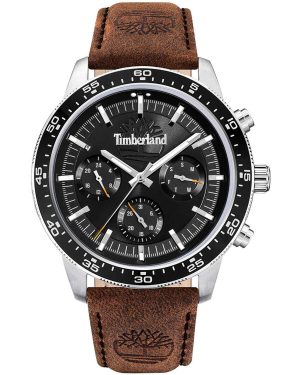 TIMBERLAND PARKMAN – TDWGF0029002, Silver case with Brown Leather Strap