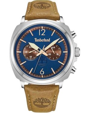 TIMBERLAND WILLISTON – TDWGF0028204, Silver case with Brown Leather Strap