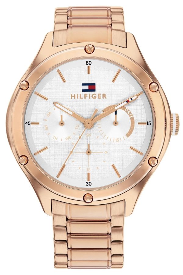 tommy hilfiger lexi 1782682 rose gold case with stainless steel bracelet image1
