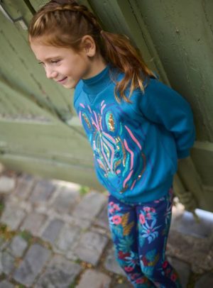 Παιδικό Μακρυμάνικο Φούτερ για Κορίτσια Blue Zebra – ΜΠΛΕ