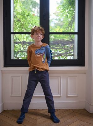 Παιδικό Παντελόνι για Αγόρια Γκρι Καρό – ΜΠΛΕ
