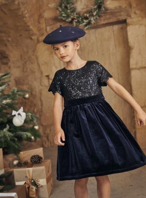 Παιδικό Φόρεμα για Κορίτσια Sergent Major Midnight Blue Sequins – ΜΠΛΕ
