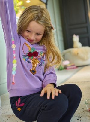 Παιδικό Μακρυμάνικο Φούτερ για Κορίτσια Lilac Deer – ΜΩΒ