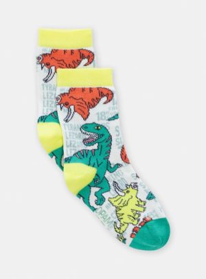 Παιδικές Κάλτσες για Αγόρια Multicolour Dinosaurs – ΕΚΡΟΥ