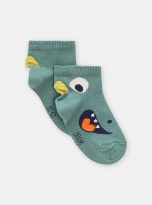 Βρεφικές Κάλτσες για Αγόρια Πράσινες Dinosaur – ΠΡΑΣΙΝΟ