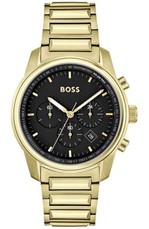 BOSS Trace Chronograph – 1514006, Gold case with Stainless Steel Bracelet