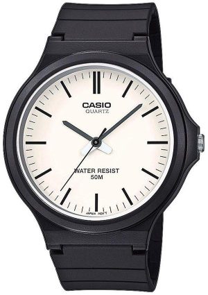 CASIO Collection – MW-240-7EVEF, Black case with Black Rubber Strap