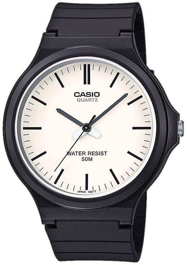 casio collection mw 240 7evef black case with black rubber strap image1