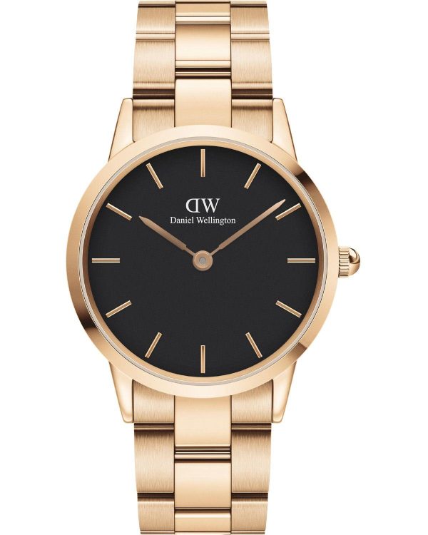 daniel wellington iconic link dw00100210 rose gold case with stainless steel bracelet image1