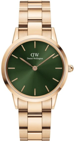 DANIEL WELLINGTON Iconic Link Emerald- DW00100419, Rose Gold case with Stainless Steel Bracelet