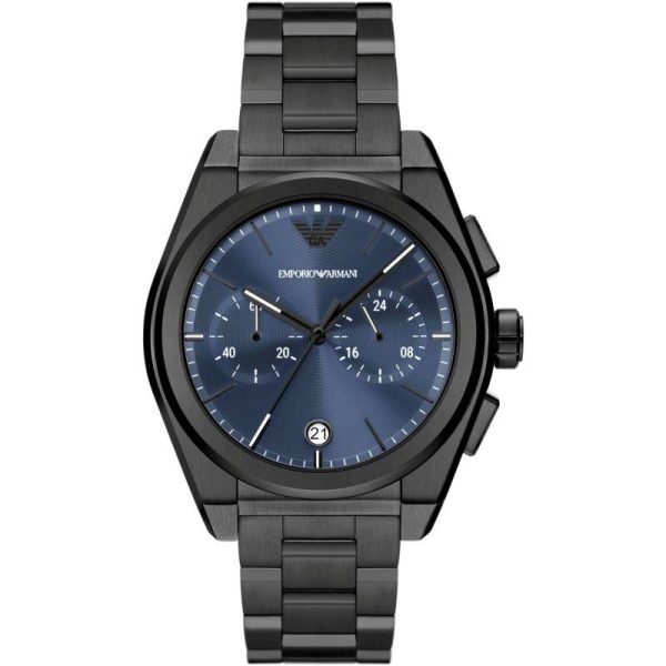 emporio armani federico chronograph ar11561 anthracite case with stainless steel bracelet image1