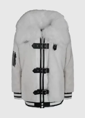 γούνινο jacket με πλούσιο γιακά – Ασπρόμαυρο