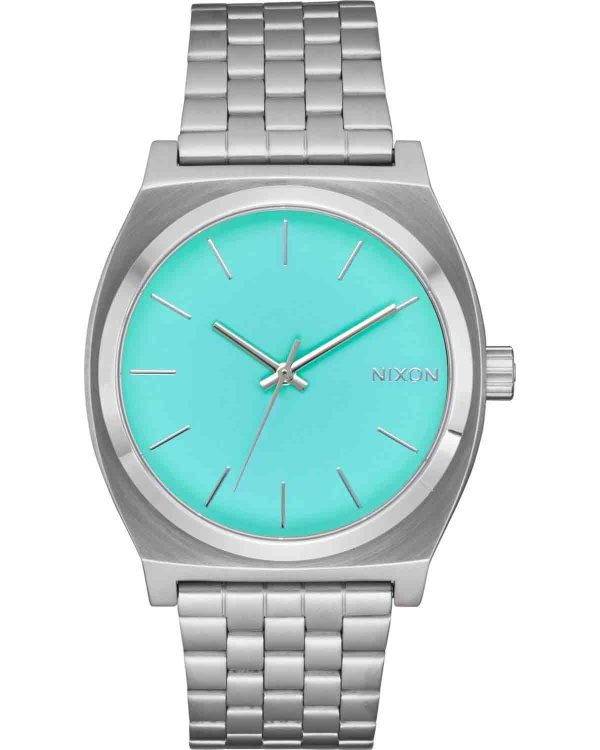 nixon time teller a045 2084 00 silver case with stainless steel bracelet image1