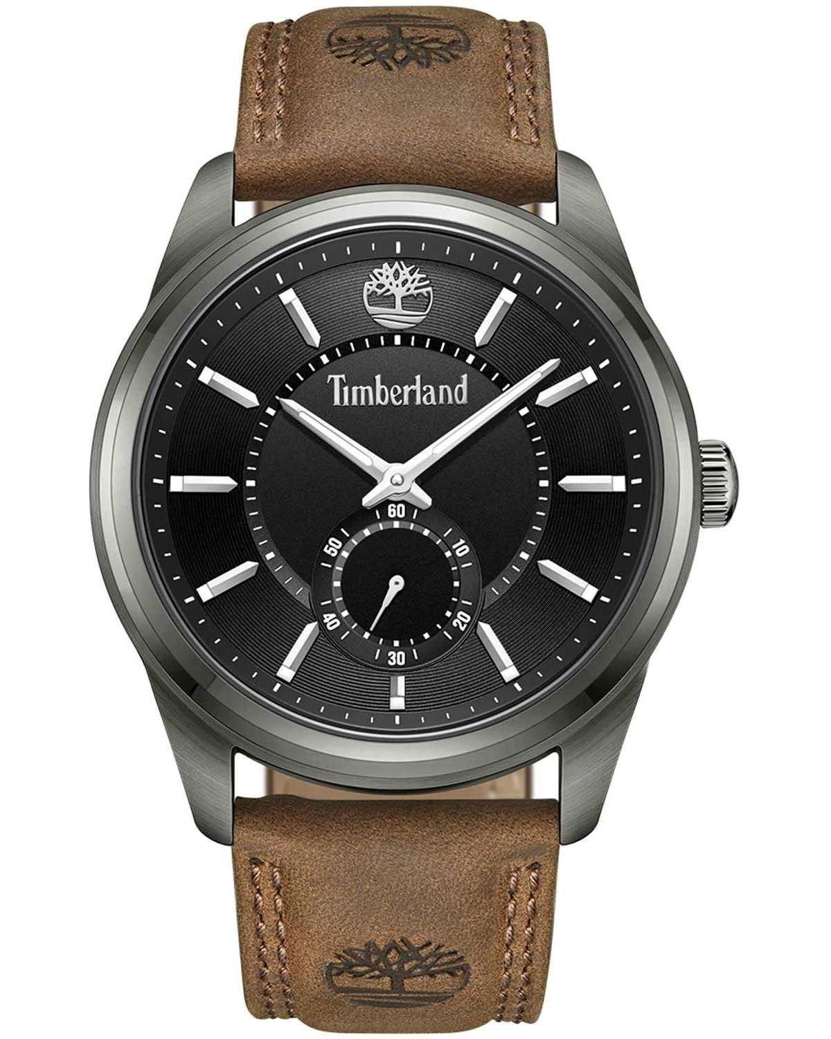 timberland northbridge tdwga0029703 black case with brown leather strap image1